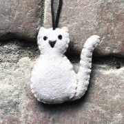 Felt Hanging | Cat | Beige Felt Hanging | Cat | Beige